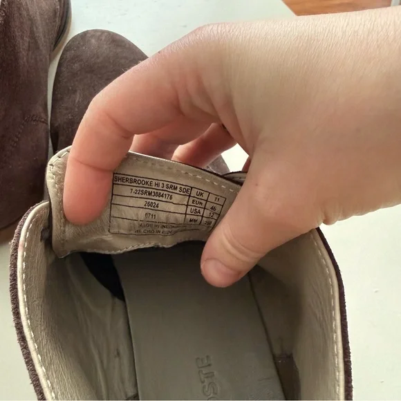 LACOSTE Men’s Chocolate Brown Suede Chukka Ankle Desert Boots Shoes Boho 12 - Picture 4 of 6